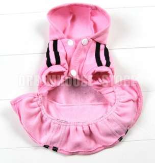 New Pink Hoodie Coat Dog Layer Dress Skirt Heart 5 size  