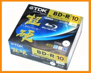 10 TDK blu ray video BD R DL 50GB dual layer 4X bluray  