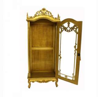 French designer Furniture glass Display Cabinet gold Rococo bathroom 