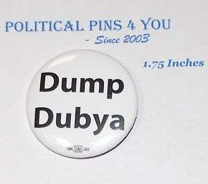 anti GEORGE W. BUSH Pinback Button Campaign 2004 KERRY  