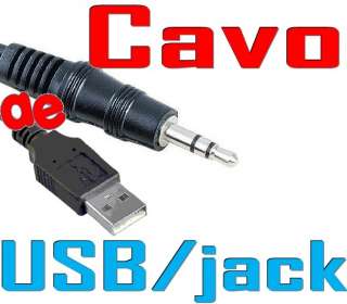 CAVO ADATTATORE USB MASCHIO JACK 3,5mm M/M 1,5mt AUDIO  