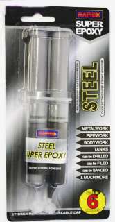 Super Epoxy Steel & Metals Glue Adhesive Syringe tubes Sets in 6 min 