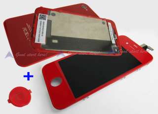 Fr iphone 4G Front Color Glass Touch Digitizer LCD Assembly+Back 