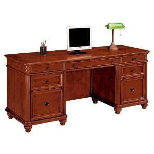  DMi Antigua Wood Kneehole Credenza in Cherry: Office 