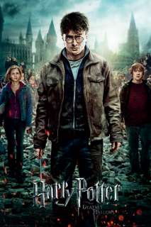A1+ framed poster white HARRY POTTER 7 PART 2 ONE SHEET DEATHLY 