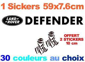   1 Sticker ref21 LAND ROVER DEFENDER 4X4 30 couleurs