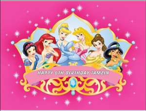 A4 Disney Princess edible personalised Icing cake toppe  