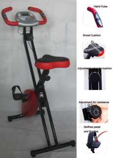 MAGNETIC X BIKE FITNESS CYCLE CARDIO EXERCISE RED/BLUE  