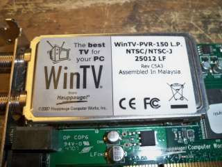 Hauppauge 5188 5093 WinTV PVR 150 25012 LF Low Profile TV Tuner Dell 