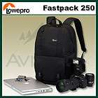 Lowepro Fastpack 250 Black DSLR Digital Camera Backpack SLR & 15 