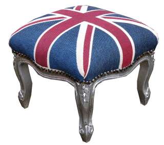 fabulous vintage French shabby chic style footstool, with amazing 