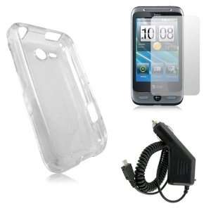  HTC FREESTYLE F5151   CLEAR CRYSTAL HARD CASE COVER + CAR 