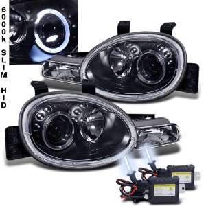   Kit+ 95 99 Dodge Neon LED Halo Projector Head Lights Lamps Automotive