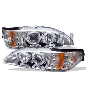   1995 1996 1997 1998 Ford Mustang 1PC Headlights  Chrome Automotive