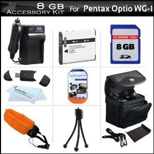  Accessory Kit For Pentax Optio WG 1, WG 2 Waterproof Digital Camera 