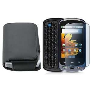   Protector + Black Leather Case for Samsung M900 Moment Electronics