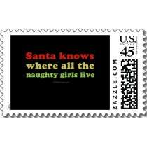 Santa knows all the naughty girls stamps by humortees