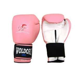  Boxing Gloves in Leather Pink 10oz