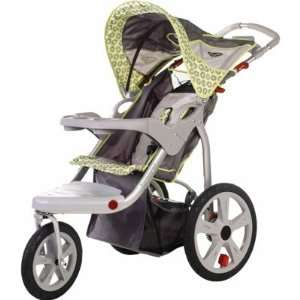    Instep Safari Swivel wheel Jogging Stroller (Grey/green): Baby