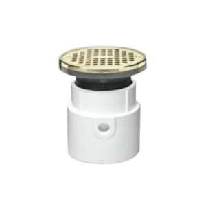 Oatey 72198 PVC Pipe Base General Purpose Drain with 6 Inch CHR Grate 