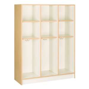  3 Wide Single Tier Lockers, 2 Shelves