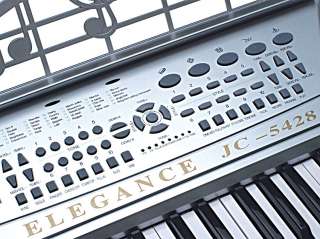 54 Key Electronic Music Keyboard Electric Piano Silver  