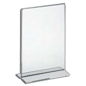 25 Pack of 8 1/2 X 11 Upright, Bottom Open Crystal Clear Acrylic Ad 
