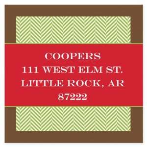  Green Tweed Red Wrap Address Label Labels