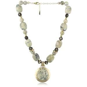  Bronzed by Barse African Opal Disc Necklace Jewelry