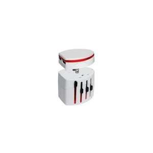  World Travel Charger Adapter with 2 USB Port (White) for Aiptek 