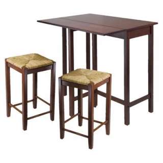   Leaf High Table with 2 Rush Seat Counter Stools.Opens in a new window
