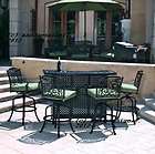 sunbrella 5pc outdoor patio or deck cast aluminum bar set