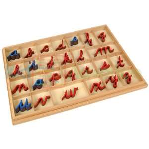    Montessori Cursive Moveable Alphabets with Box Toys & Games