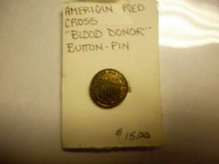 Vintage American Red Cross Blood Donor Pin Button  