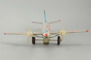 Vintage Metal Toy Propellers Airplane   Overseas Airlines  