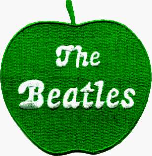  The Beatles On Apple   Green Apple Logo   Embroidered Iron 