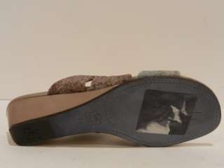 New Donald J. Pliner Della US 7 Taupe Aqua Python Mesh Sandals Shoes 