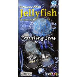 Eshopps Jellyfish Aquarium Ornament Decoration Blue and Clear 2pk Med 