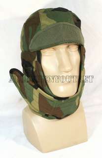 Woodland Army Insulated Cold Weather FLEECE HELMET LINER Hat 7 3/4 XL 