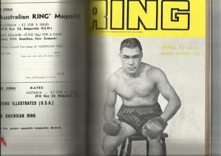 Bound volume Australian boxing Ring 10 Magazines 1964 1966 3 years 