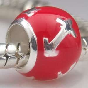  Red Enamel Authentic 925 Sterling Silver Charm Fits Pandora 
