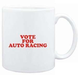    Mug White  VOTE FOR Auto Racing  Sports