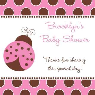 LADYBUG Baby Shower or Birthday FAVORS Favor Tags PINK  