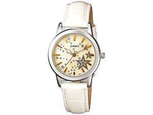    Casio Womens LTP1324L 9A White Leather Quartz Watch with 
