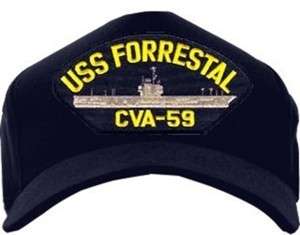 NAVY CARRIER USS FORRESTAL CVA 59 USA MADE HAT CAP  