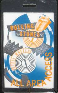 ROLLING STONES 1989 STEEL WHEELS TOUR LAMINATED PASS  