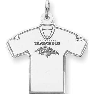    Sterling Silver NFL Baltimore Ravens Football Jersey Charm Jewelry