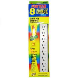 NEW 8 Outlet Power Strip Tap Heavy Duty Surge Protector AC Suppressor 