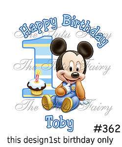 Baby Mickey Mouse 1st first birthday shirt t shirt baby onezee 