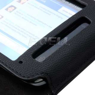 NEW BLACK DESIGNER BOOK STYLE LEATHER WALLET CASE STAND FOR DELL 